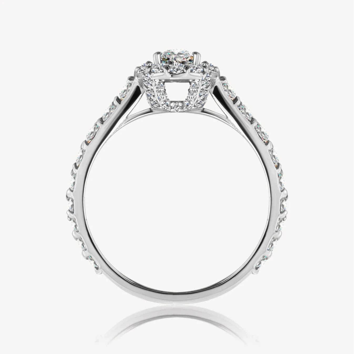 Серьги Au 585 (Т14102Г157), Белое золото, Шпинель