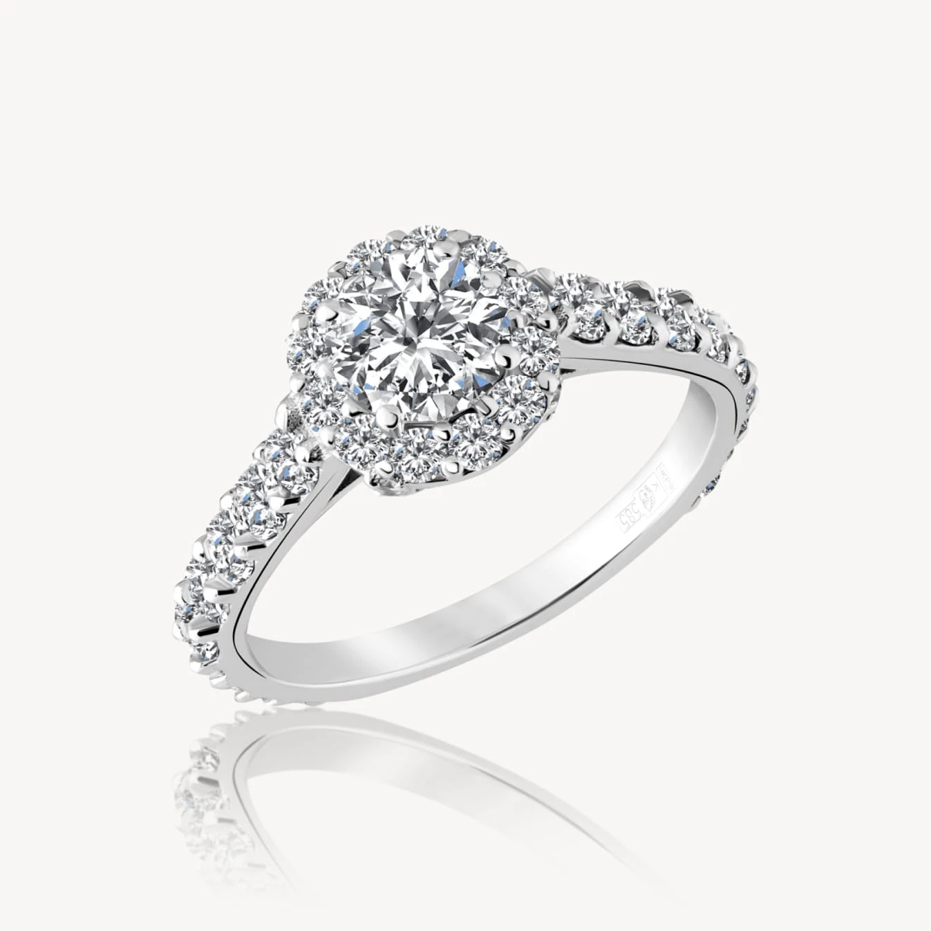 Серьги Au 585 (Т14102Г157), Белое золото, Шпинель